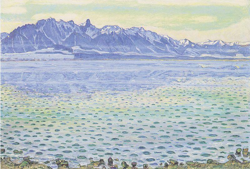 Ferdinand Hodler Thunersee mit Stockhornkette Norge oil painting art